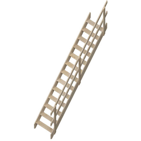 Matisère – Escalier de meunier 13 marches – Hauteur 2.80m – Largeur 0.68m – Rampe bois pour sécurité – COTTAGEJI280