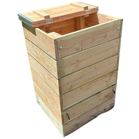 Matisère – Composteur en bois 300 litres – Dimensions 790 x 610 x 750 mm – Aération naturelle – C090021