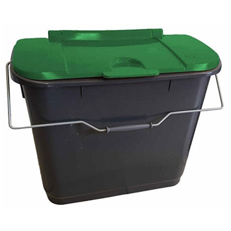 Bac à déchet ou seau à compost 50 litres - Couvercle Vert - 222007GVS (1/3)