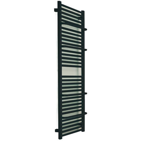 Sèche-serviette électrique noir thermostat wifi - HxL 1460x400mm - 800 Watt - LIM1460/400E8NW (1/5)