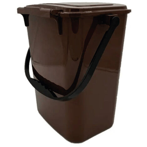 Seau à compost pour appartement - 10 litres - Marron - C080062 (1/3)