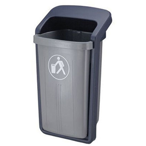 Corbeille extérieur 50 L - Gris / Gris - 151003GMGM (1/4)