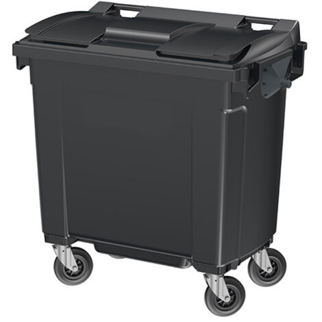 Conteneur 770 litres à préhension latérale avec tourillons - Couleur du couvercle Vert kaki - 1265 x 775 x 1320 mm - 2100010LGAGA/VK