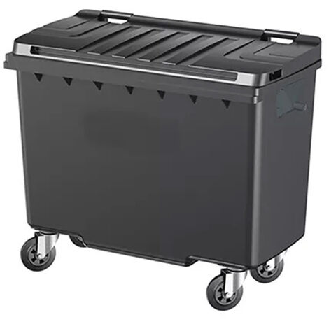 Conteneur 500 litres à préhension latérale avec tourillons - Couleur du couvercle Rouge - 1210 x 667 x 1097 mm - 210008LGAGA/RO