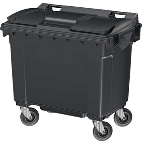 Conteneur 660 litres à préhension latérale avec tourillons - Couleur du couvercle Rouge - 1265 x 775 x 1165 mm - 210009LGAGA/RO