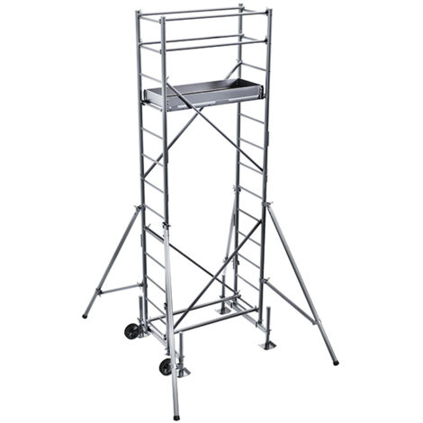 Plateforme Échafaudage Pliante Aluminium Réglable 1,8 M - Findmall