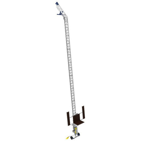 Tubesca Comabi – Monte-matériaux 15m pour panneaux photovoltaïques – Genouillère inclinable 0 à 65° – Charge max 150kg – Treuil intégré 230V (1/5)