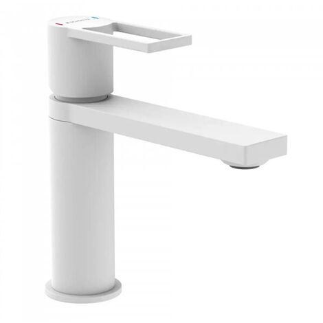 Robinet De Lavabo Moderne Blanc RAL 9010, Mitigeur Haut De Gamme, Idéal Pour Vasque à Poser, Finition Laquée