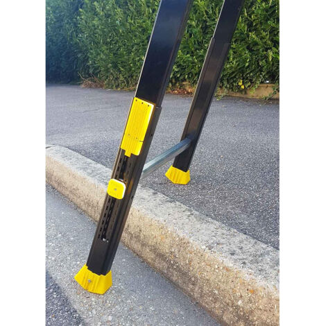 Centaure – Kit de rattrapage de niveau pour escabeau MP – Pieds réglables jusqu'à 17 cm – Ajustement sans outils – 380610