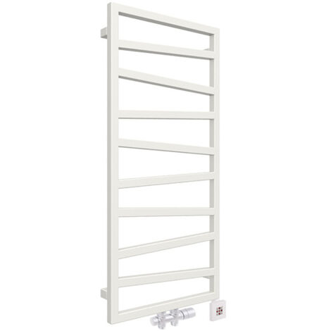 Sèche-serviette mixte blanc de 1545mm de haut et 500mm de large. - 591 Watt - ZIG1545/500Z8B