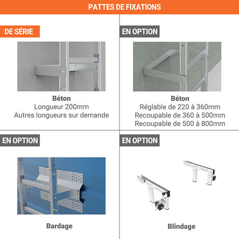 Echelle à crinoline pour une hauteur à franchir de 1.70 a 2.00m - CS20MP