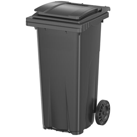 Conteneur poubelle 120 litres à préhension frontale - couvercle vert kaki - 480 x 550 x 960 mm - 210002GAGA/VK