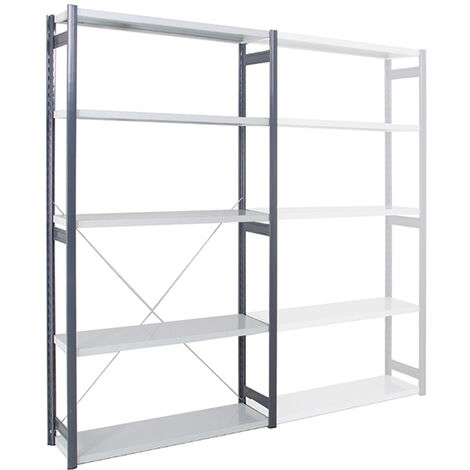 Rayonnage pour bureau - Echelle ouverte - Élément suivant : - 2000x1250x388mm - Utilisable uniquement avec un module de départ - RAYBUR/EO/2012/S (1/5)