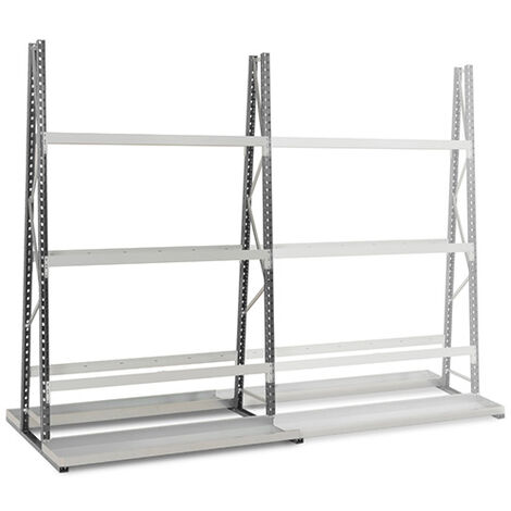 Rayonnage vertical 2 cotés - Élément suivant - 2500x1800x1200mm - Utilisable uniquement avec un module de départ - RAYOVERT/2C/1534/S (1/5)