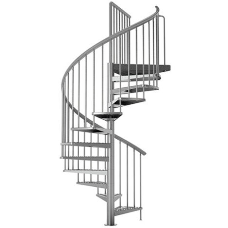 Escalier extérieur en colimaçon Garden Spin - Sogem - acier et zinc - diamètre 125 cm - 16 marches (1/5)