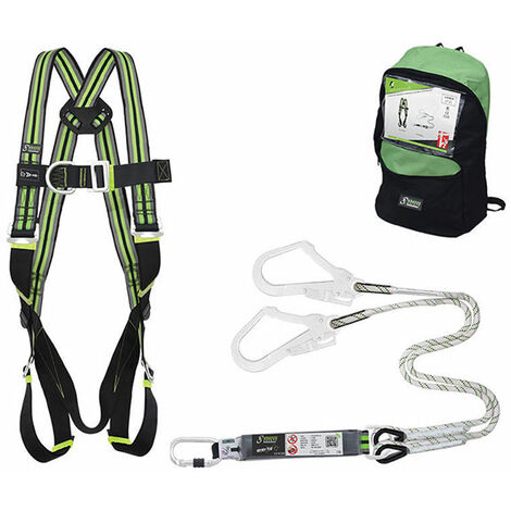 Matisère – Kit harnais de sécurité antichute pour travaux suspendus – 2 points d'accrochage – Capacité 140 kg – Conforme EN 361 – FA8000500