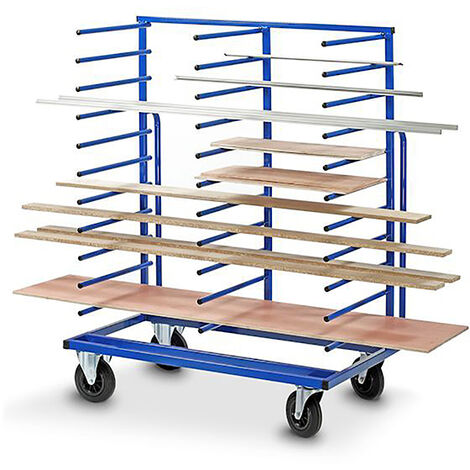 Matisère – Chariot d'atelier cantilever simple face 3 montants – Charge max 200kg – Construction tube acier soudé – FAPN17D1N