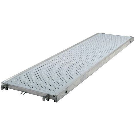 Tubesca Comabi – Plateau d'échafaudage alu 3.00 x 0.73m – Charge admissible 300 kg/m² – Surface antidérapante – 4010351
