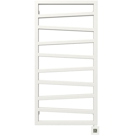 Sèche-serviette électrique blanc de 835mm de haut et 500mm de large - 300 Watt - ZIG835/500E8B