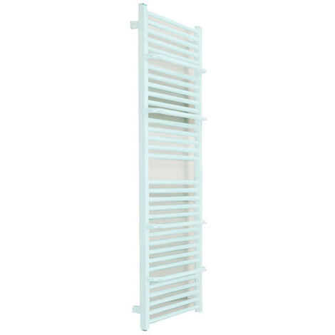 Sèche-serviette eau chaude blanc de 1460mm de haut et 400mm de large - 599 Watt - LIM1460/400SXB