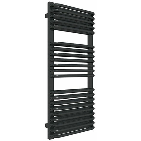 Sèche-serviette eau chaude noir de 1260mm de haut et 640mm de large - 1173 Watt - TYT1260/640ZXN (1/5)