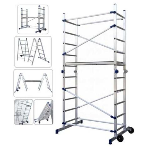 Echafaudage domestique pliable FACPN - Hauteur de travail maximale de 3.78m