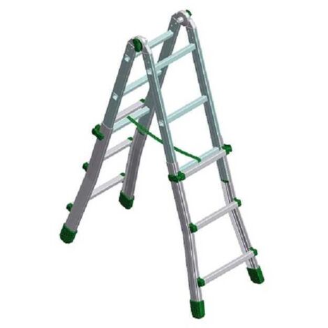 Echelle télescopique de 5.12 m de long - 4 x 5 barreaux - BK/4