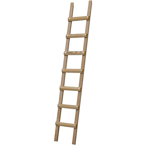Matisère – Échelle de toit en bois 2.50m – Ecartement des barreaux 25cm – Montants en hemlock – Traitement pour durabilité – B3125025