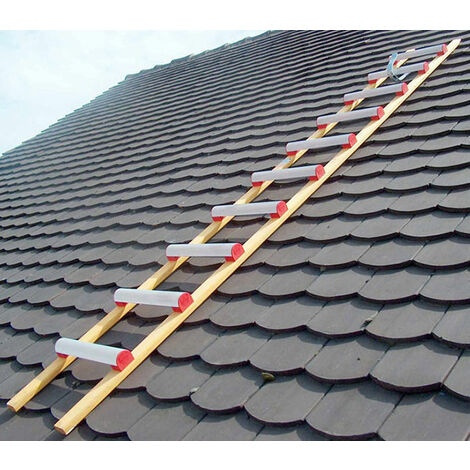 Echelle de toit - Bois / Alu - Ecartement des barreaux 25cm - 5.50m de long - HIM4138.25.550