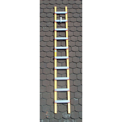Echelle de toit - Bois / Alu - Ecartement des barreaux 25cm - 5.50m de long - HIM4138.25.550
