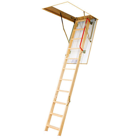 Matisère – Échelle escamotable en bois pour accès combles – Ouverture 60 x 100cm – Isolation 3,6cm – Marches antidérapantes – LWK601002