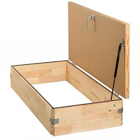 Echelle Direct – Trappe de visite 70x120cm – Caisson en bois avec joint périphérique – Vérin à gaz pour ouverture sécurisée – LXW70X120 (1/5)