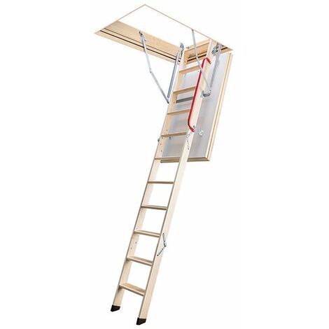 Matisère – Echelle escamotable pour accès grenier – Trémie 70 x 140cm – Hauteur 2.32 à 2.80m – Isolation 3.6cm – LWZ701402