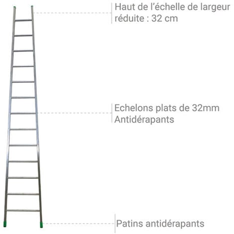 Echelle fruitière 9 barreaux - Hauteur de cueillette maximale 3.40m - CN25