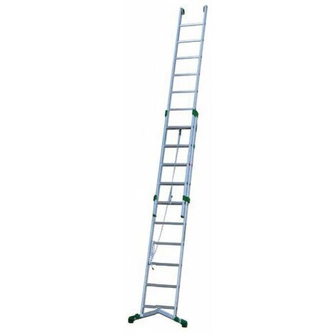 Echelle coulissante 2 plans 6.90m dépliée et 4.24m pliée - P420-2F