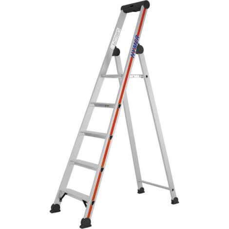 Escabeau 5 marches - Hauteur atteignable 3.11m - 4026/05 (1/5)