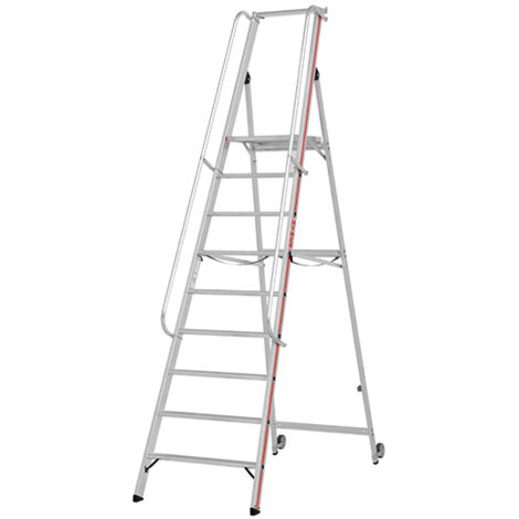 Escabeau 9 marches - Hauteur max. de travail 4.10m - 8081/09