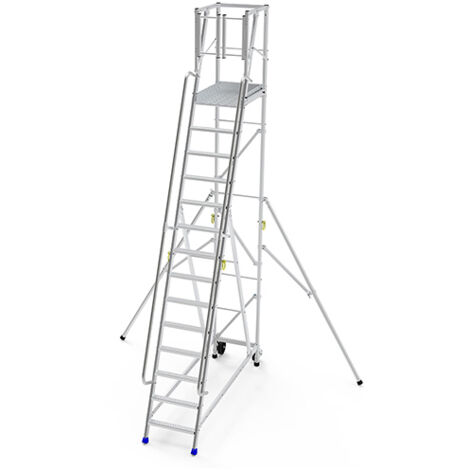 Escabeau 14 marches - Hauteur max. de travail 5.50m - ER14 (1/5)