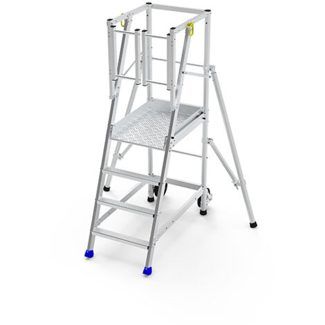 Escabeau 4 marches - Hauteur max. de travail 3.00m - ER4 (1/5)