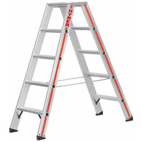 Escabeau double 2x6 marches - Hauteur max. de travail 2,85m - 6024/2X6
