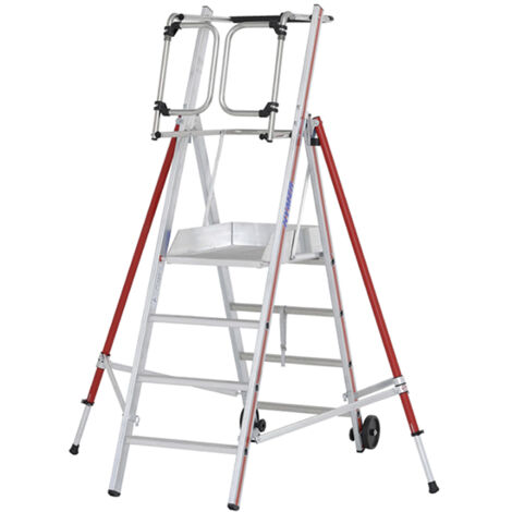 Escabeau pro 4 marches de 2.93m de hauteur de travail maximale. - 848304 (1/5)