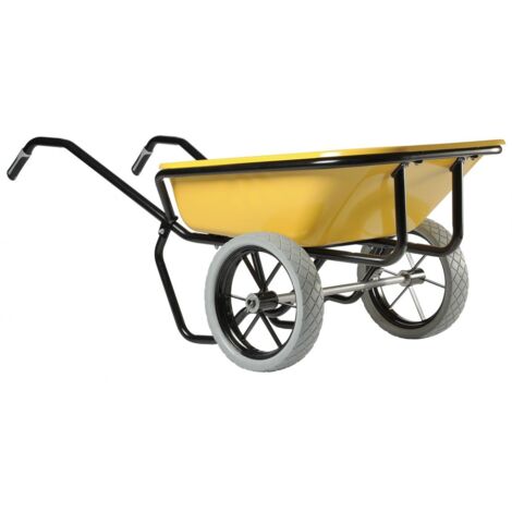 Brouette HAEMMERLIN Expert Twin Excellium 160 Peinte Roues Increvables Jaune - 306020501