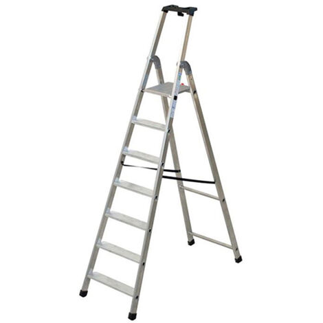 Escabeau 7 marches - Hauteur max. de travail 3.59m - Q60/7