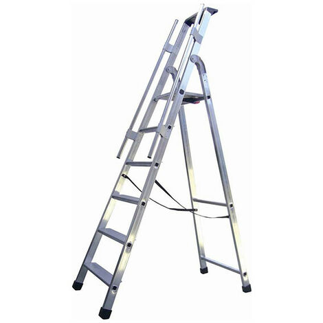 Escabeau grande hauteur 5 marches - Hauteur max. de travail 3.12m - Q60/5M