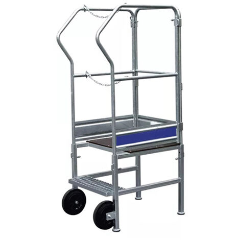 Escabeau PIRL 2 marches - Hauteur max de travail 2.55 m - 18.011 (1/5)