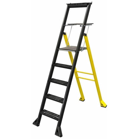 Escabeau grande plateforme 6 marches - Hauteur de travail max. 3.32m - 449206