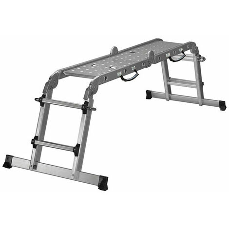 Centaure – Échelle articulée multipositions 3.40m – 12 barreaux – Charge maximale 150 kg – Articulations à blocage automatique