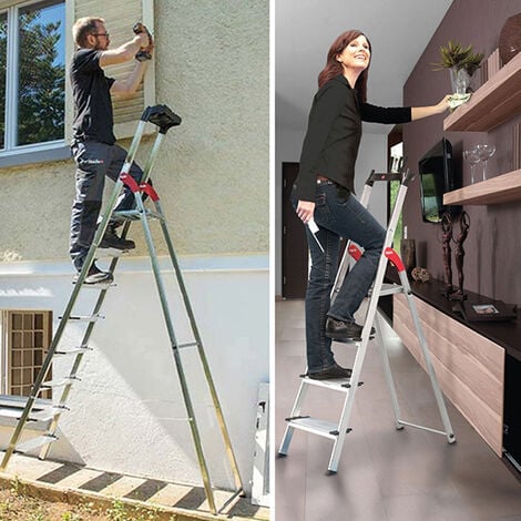 Escabeau pro 5 marches - Hauteur max. de travail 3.06m - 8815-001