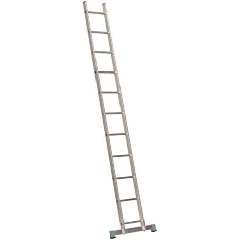 Echelle Direct – Échelle simple 14 échelons pour accès jusqu'à 3,74 m – Barre stabilisatrice incluse – Antidérapante – 7114