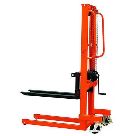 Matisère – Gerbeur manuel 500kg – Hauteur de levée 90 à 1560mm – Rayon de braquage 1075mm – Ø150mm – WS50